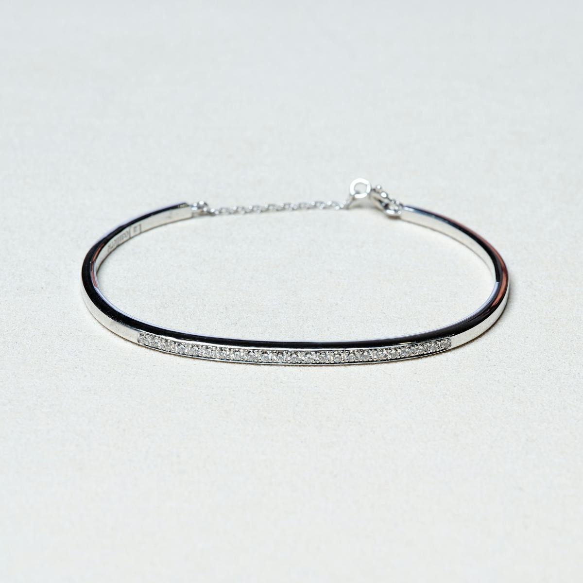 Bracelet Flo | Or blanc & diamants
