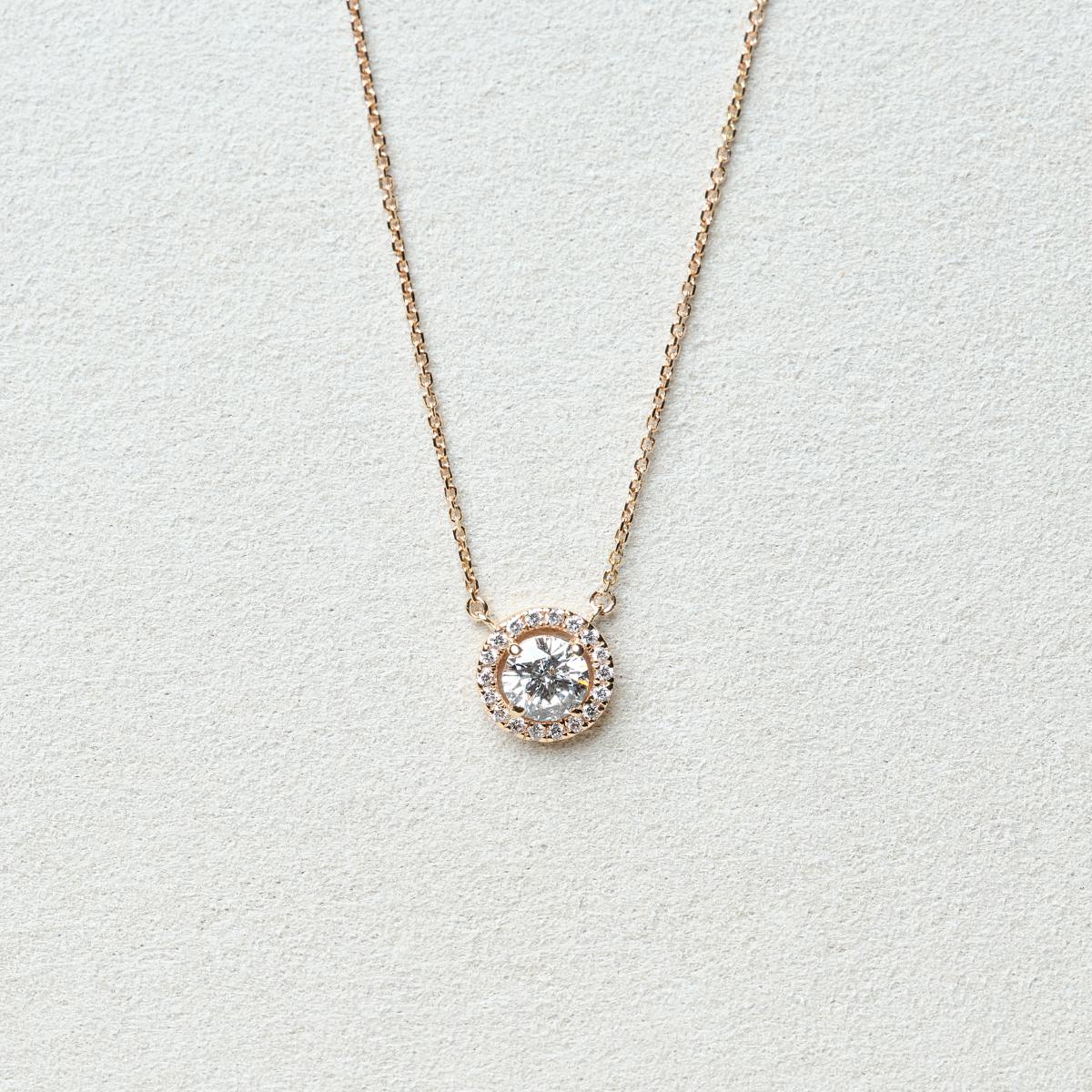 Villandry | Collier diamants et or rouge